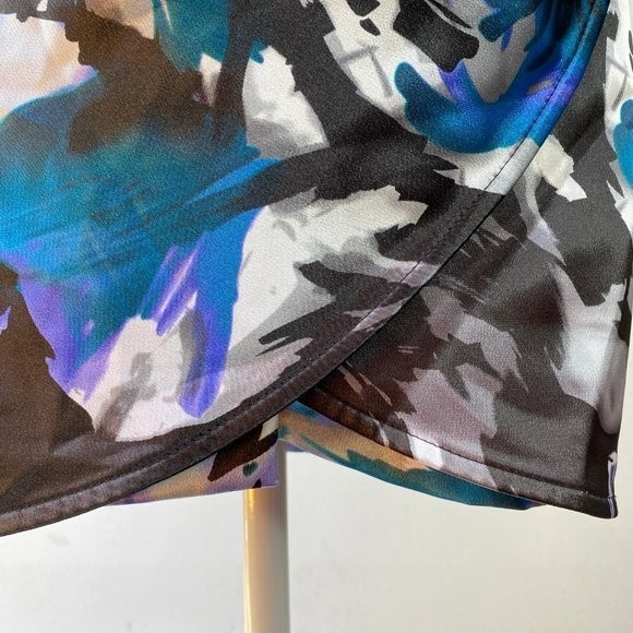 Speechless Blue Small Dress Satin Boning Strapless Wrap Ruched Cocktail Mini - Picture 3 of 10